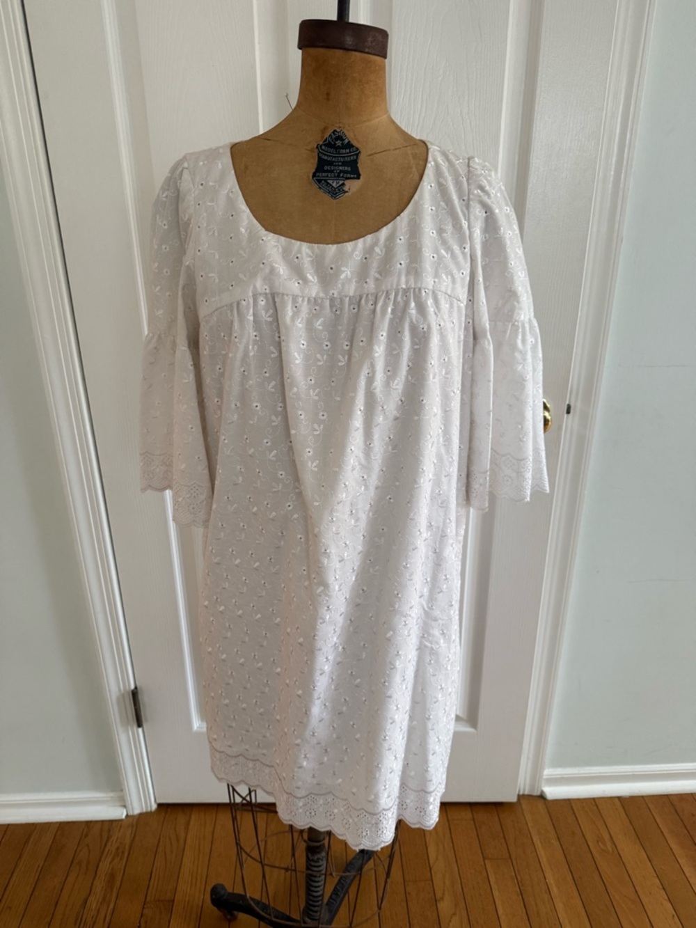 Betsey Johnson White Eyelet Mini Dress